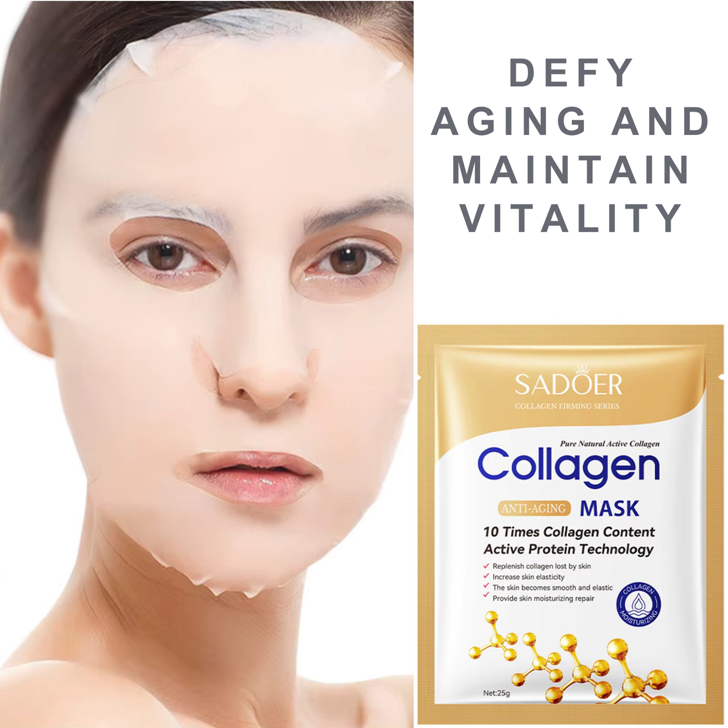 12PCS Collagen Face Mask – Deep Hydration & Anti-Aging Skincare