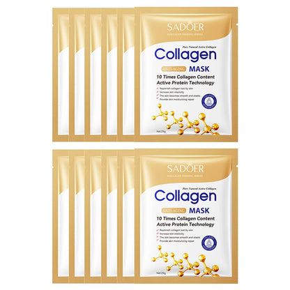 12PCS Collagen Face Mask – Deep Hydration & Anti-Aging Skincare