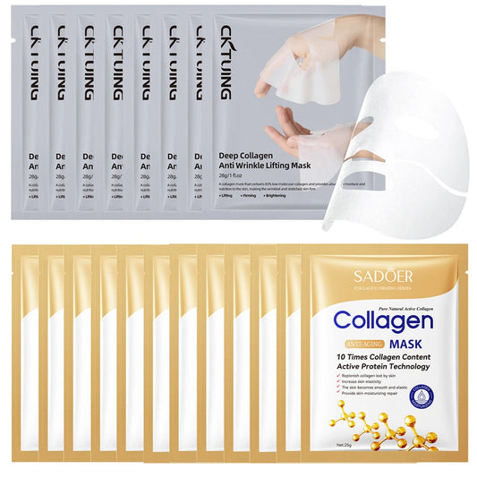 12PCS Collagen Face Mask – Deep Hydration & Anti-Aging Skincare